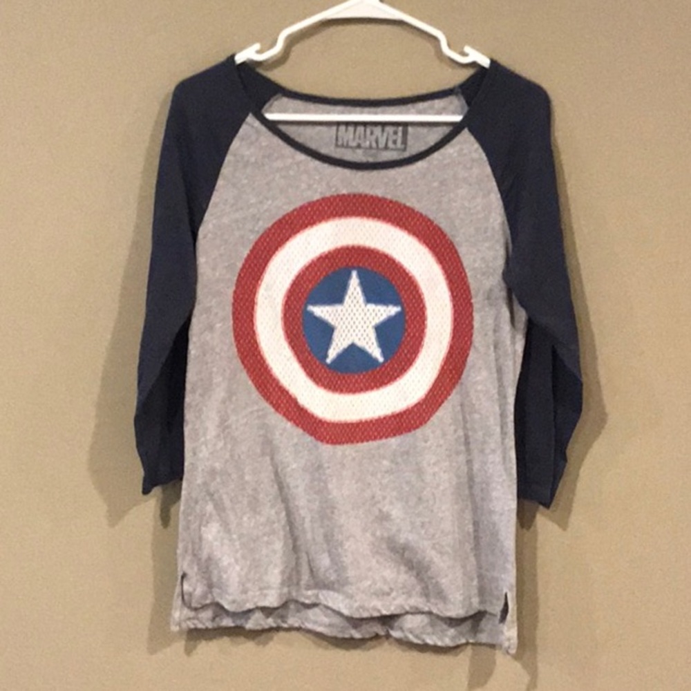 Captain America 3/4 sleeved shirt